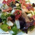 Salade de pêches & jambon de Bayonne