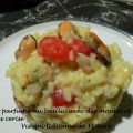 Risotto parfumé au basilic avec des moules et[...]