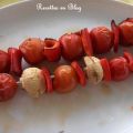 Brochettes de legumes, salade de champignons,[...]