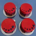 Entremets individuels velour chocolat-fraise