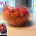 Verrine chocolat, framboises speculoos au siphon