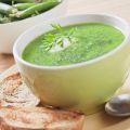 Velouté de petit pois à la menthe