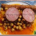 Saucisses Morteau et Txistorra aux pois chiches