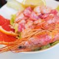 Salade de langoustines au pamplemousse rose
