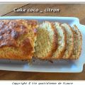 Cake coco _ citron