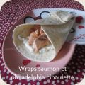 Wraps saumon et Philadelphia ciboulette