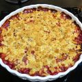 Crumble aux quetsches et pomme