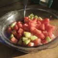 Salade de concombre et de melon d'eau