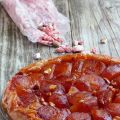 Tarte tatin aux pommes et pralines roses