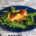 Tartine de Rocamadour, tomate et basilic