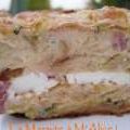 Pudding salé, oignons, courgettes, lardons,[...]