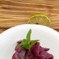 Salade de betteraves, pesto et menthe
