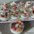 Verrines mascarpone framboises et biscuits