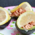 Avocat Sauce Moutarde et Crevettes Grises