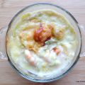 Mini cocottes de crevettes aux poireaux