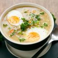Potage aux oeufs au parfum d'orient végétarien