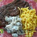 Faux-filet accompagné de spätzles et morilles