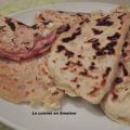 Naan jambon fromage