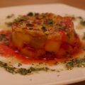 Crumble mangues et framboises au sauce mojito,[...]