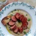 Crème de haricots blancs à la saucisse