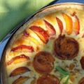 Tarte aux nectarines jaunes, abricots poêlés et[...]