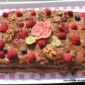 Génoise à la mousse au chocolat et framboises