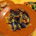 Moules aux légumes et au safran