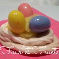 Nids de Pâques en meringue au lemon curd