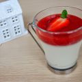 Panna Cotta et son coulis de fraises