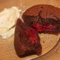 Moelleux chocolat, coeur de framboises