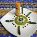 Crème et pointes d'asperges, tube filo au[...]