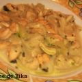 Wok de courgettes et fruits de mer au curry