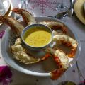 Un repas de fête; langouste grillées sauce[...]