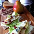 Tartines aux Poires et Roquefort