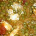 Petits pois au panir... enfin plutôt à la feta
