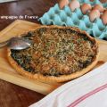 Quiche aux épinards frais et champignons