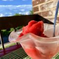 Sorbet à la fraise, érable, zeste d'orange et[...]