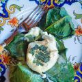 Chèvre chaud en feuille de figuier
