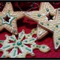 Biscuits de noël décorés (flocons de neige),[...]