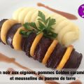 Boudin noir aux oignons, pommes Golden[...]